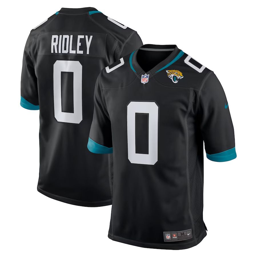 Men Jacksonville Jaguars 0 Calvin Ridley Nike Black Game NFL Jersey